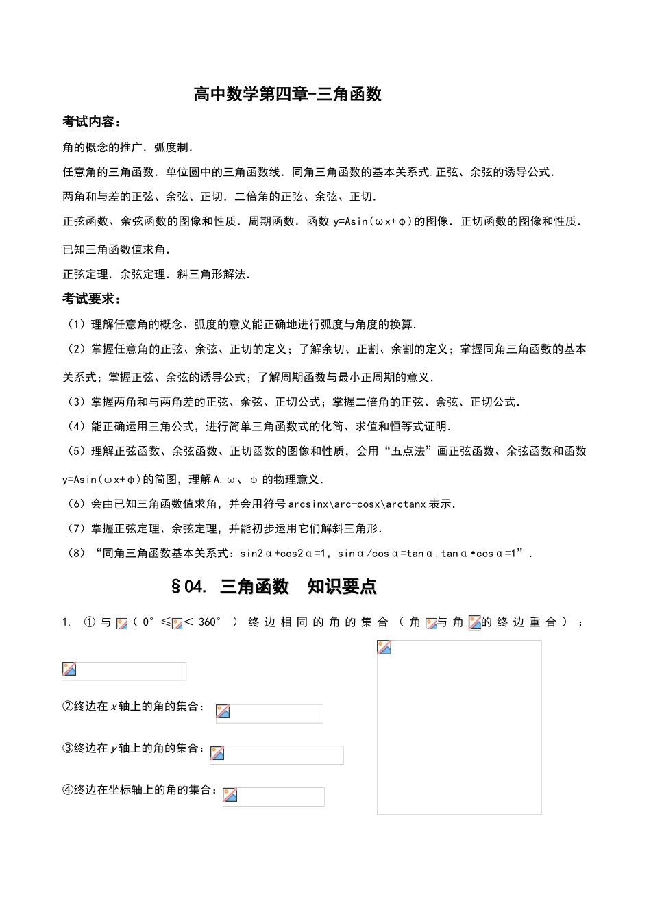 三角函数知识点总结_第1页