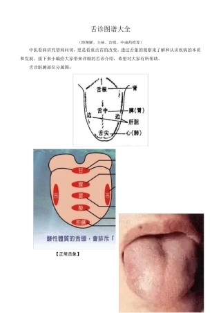舌诊图谱大全