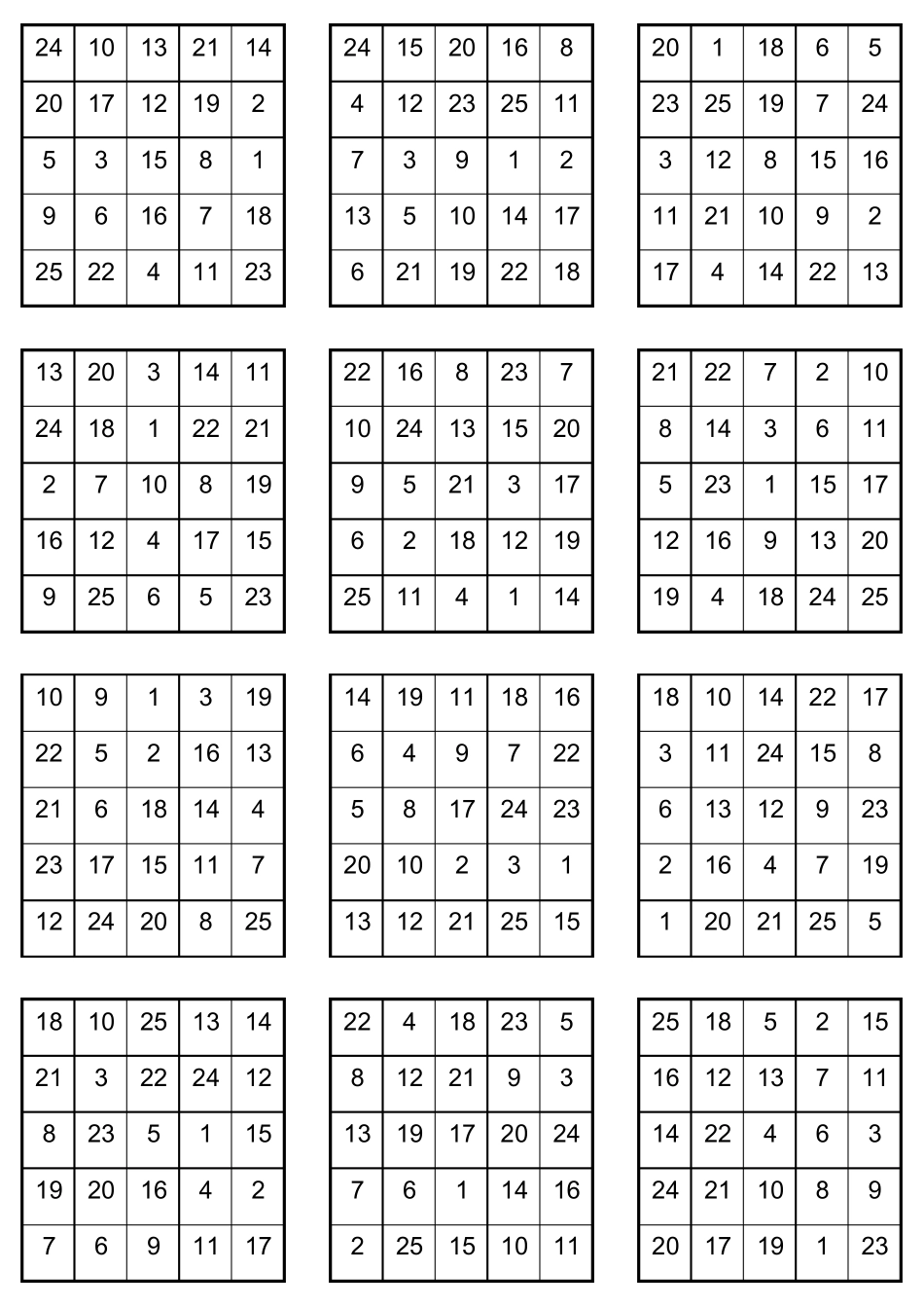 舒尔特方格注意力训练表格(可A4打印)_第1页