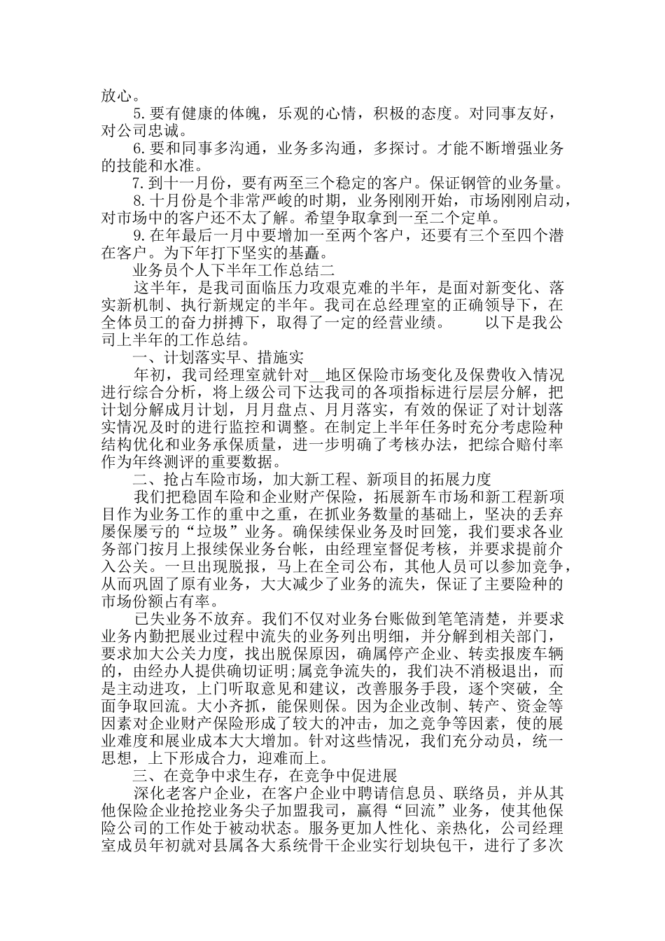 业务员个人下半年工作总结范文_第2页