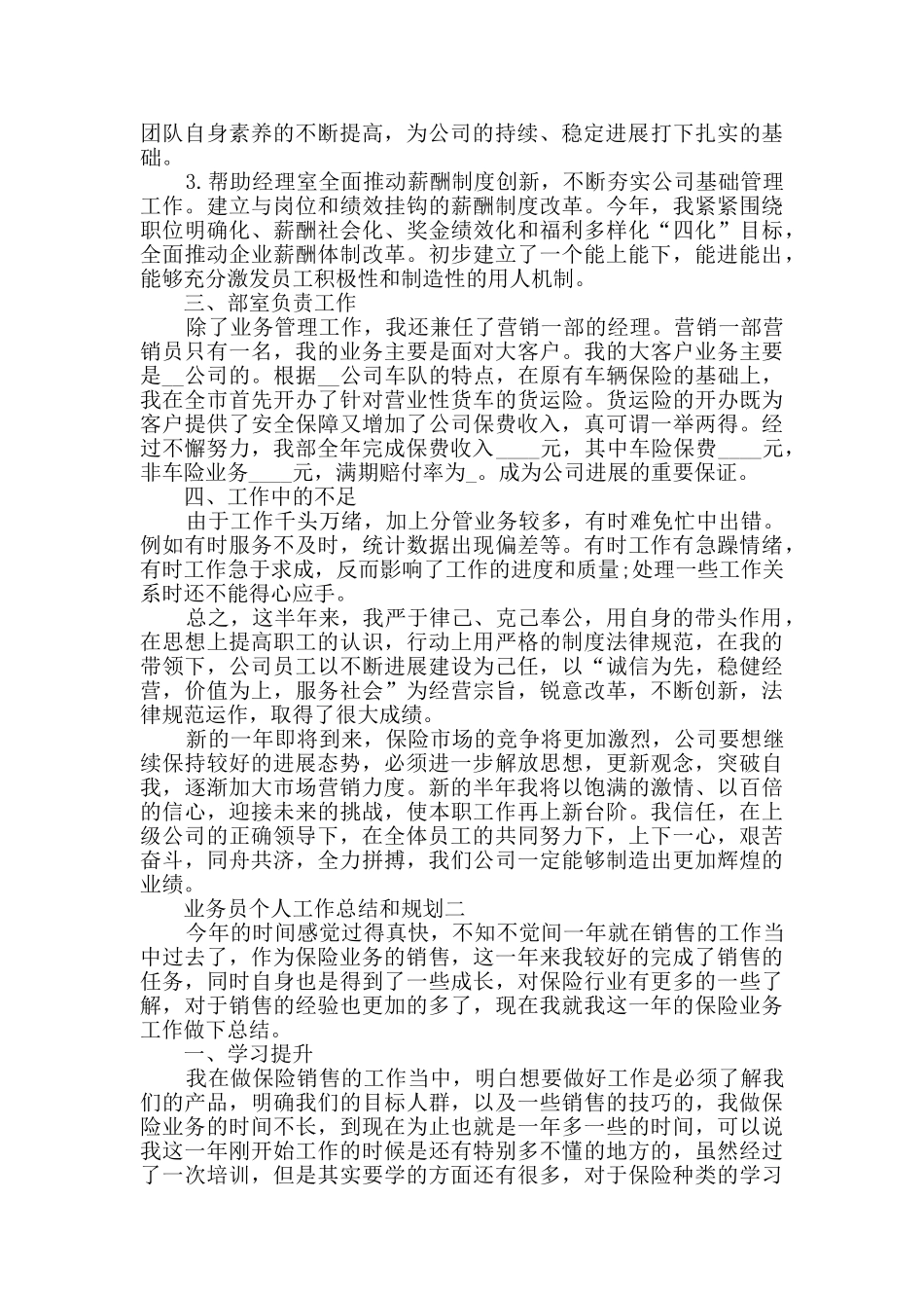 业务员个人工作总结和规划范文5篇_第2页