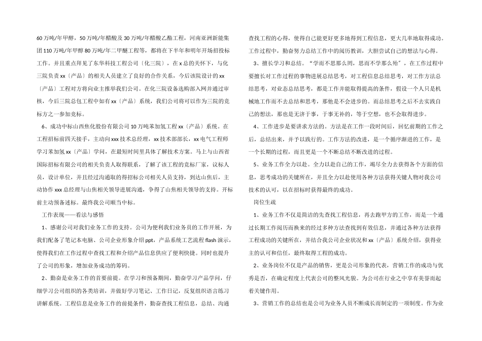 业务员个人工作总结范本_第2页