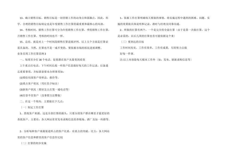 业务员周工作计划范例_第3页