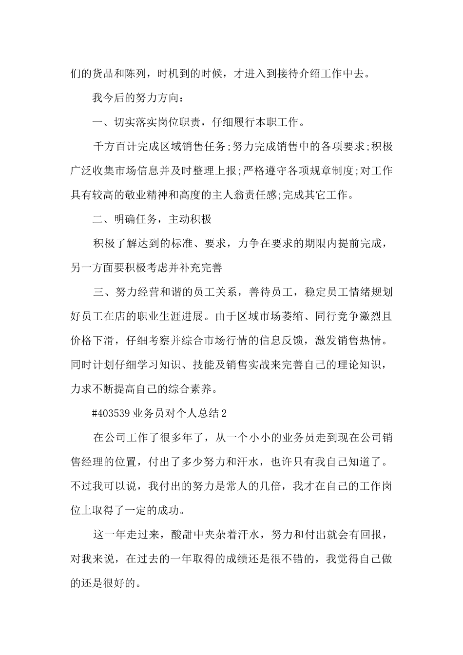 业务员对个人总结_第3页