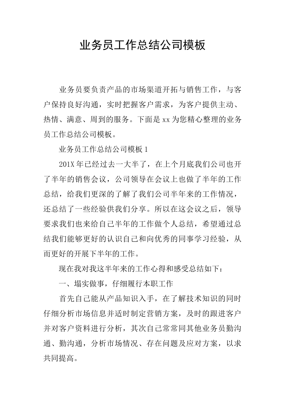 业务员工作总结公司模板_第1页