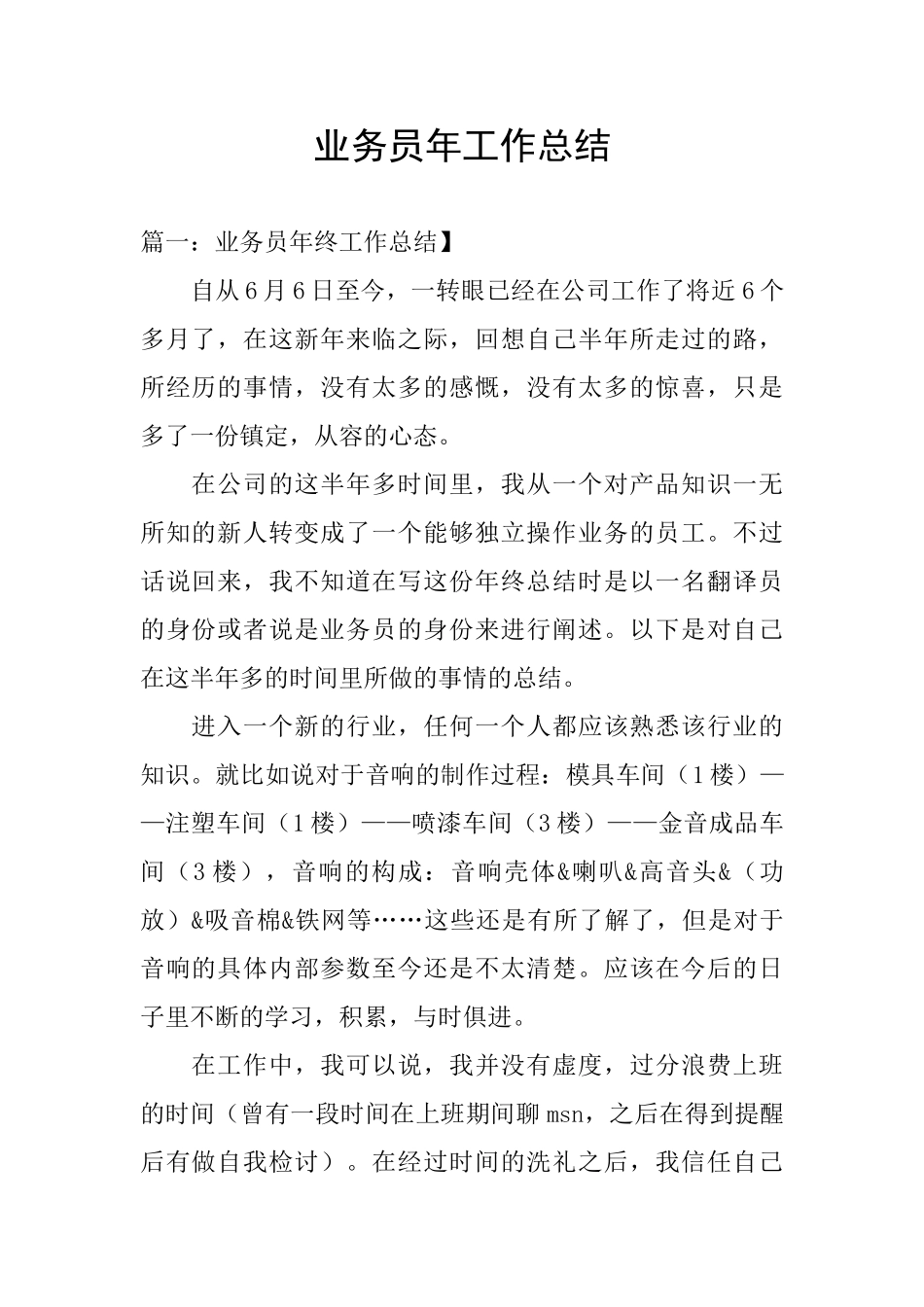 业务员年工作总结_第1页