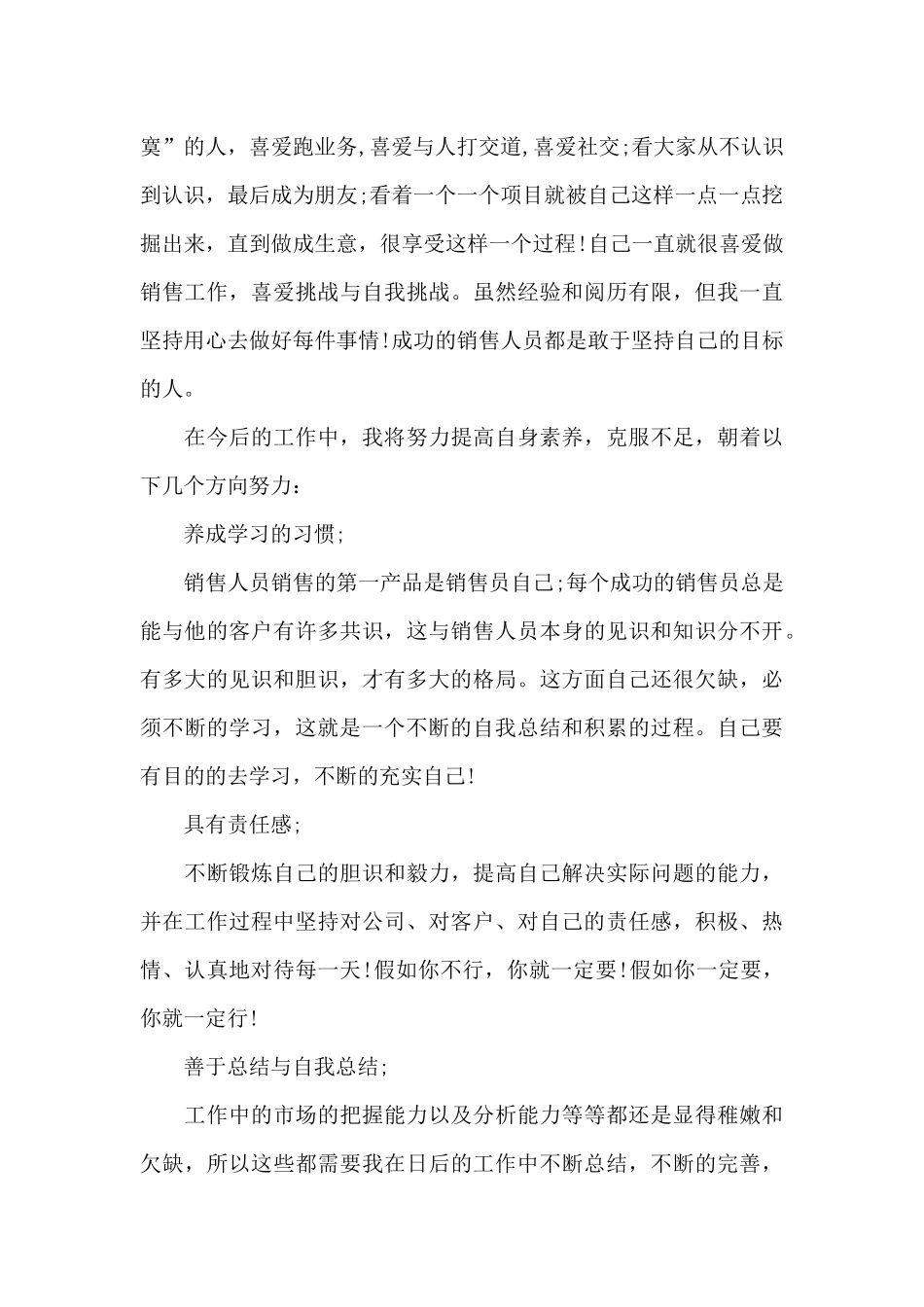 业务员月度工作总结_第2页