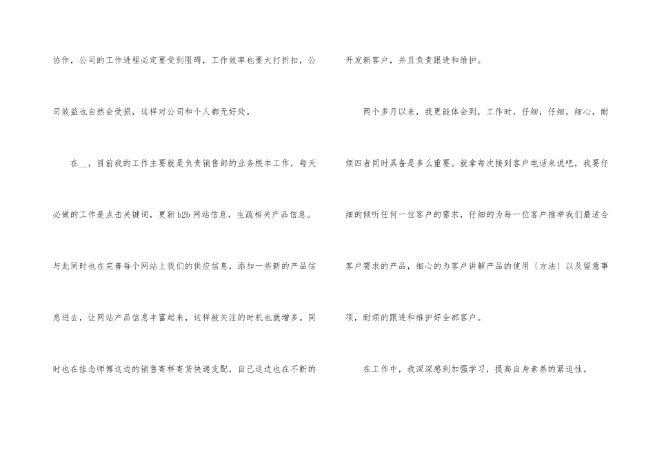 业务员试用期工作总结五篇_第3页