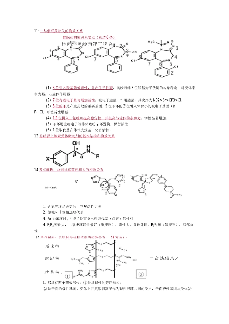 药物化学必考点总结_第3页