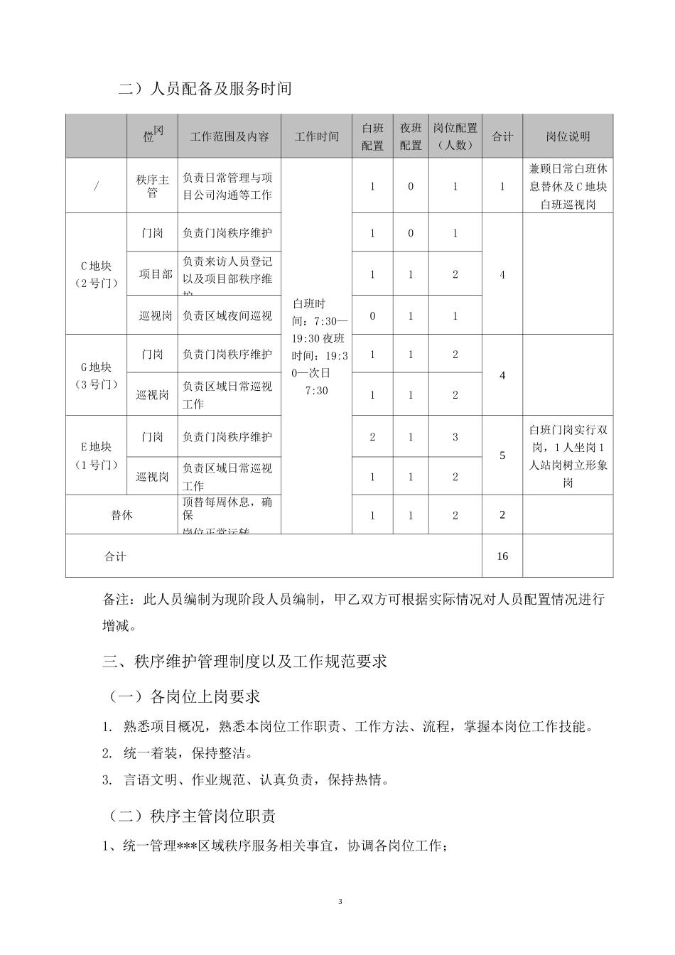 项目秩序服务方案_第3页