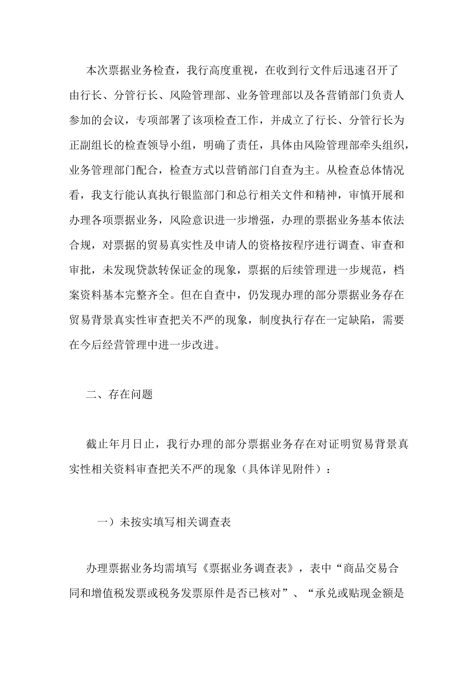 票据整改报告范文_第2页