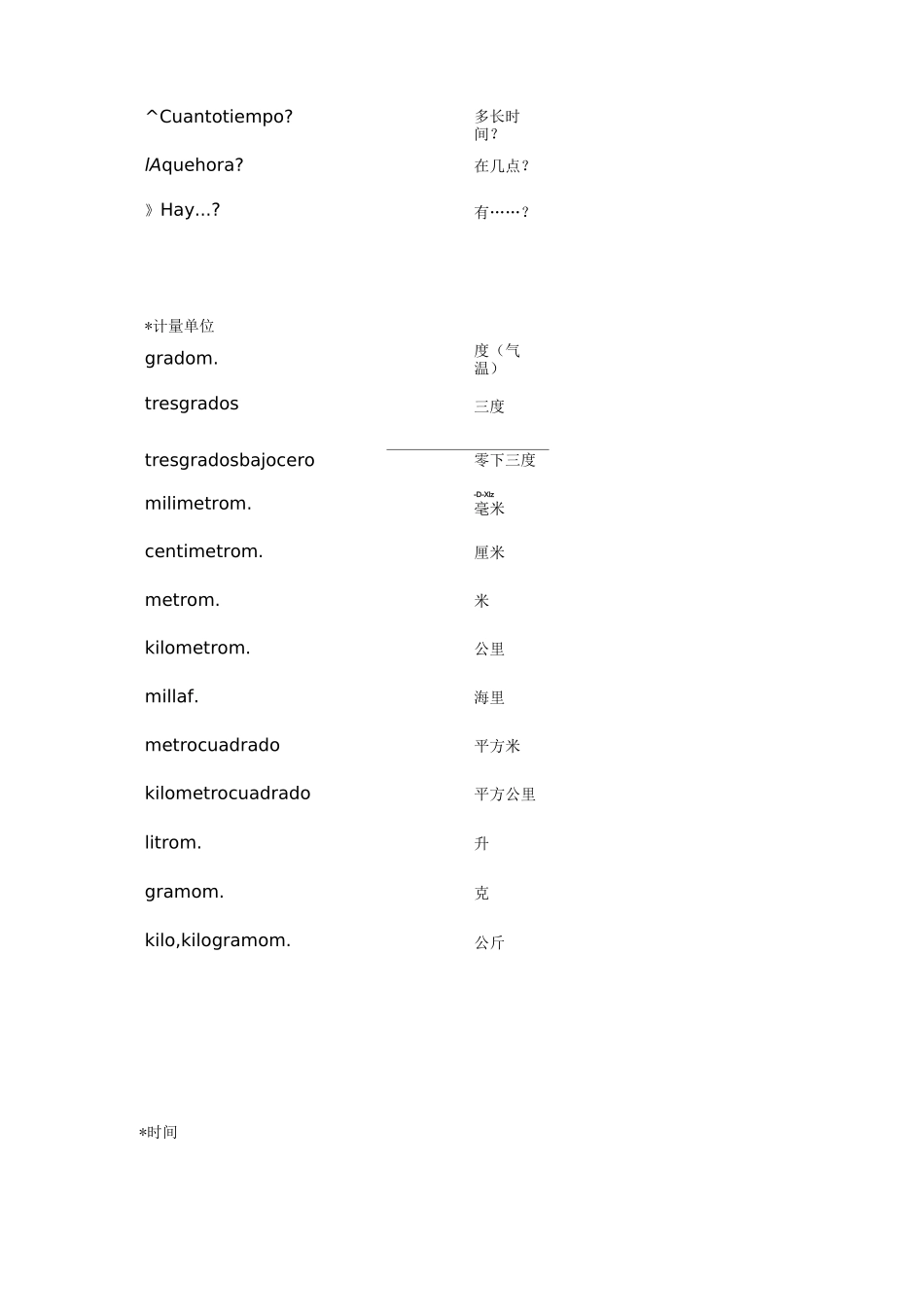 西班牙语常用词汇知识整合表_第2页