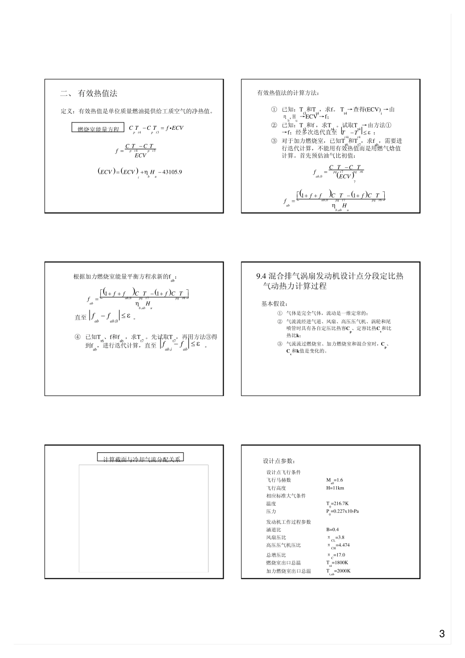 航发原理第九章设计点热力计算_第3页