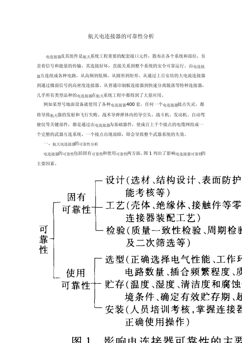 航天产品部件可靠性分析简介_第1页
