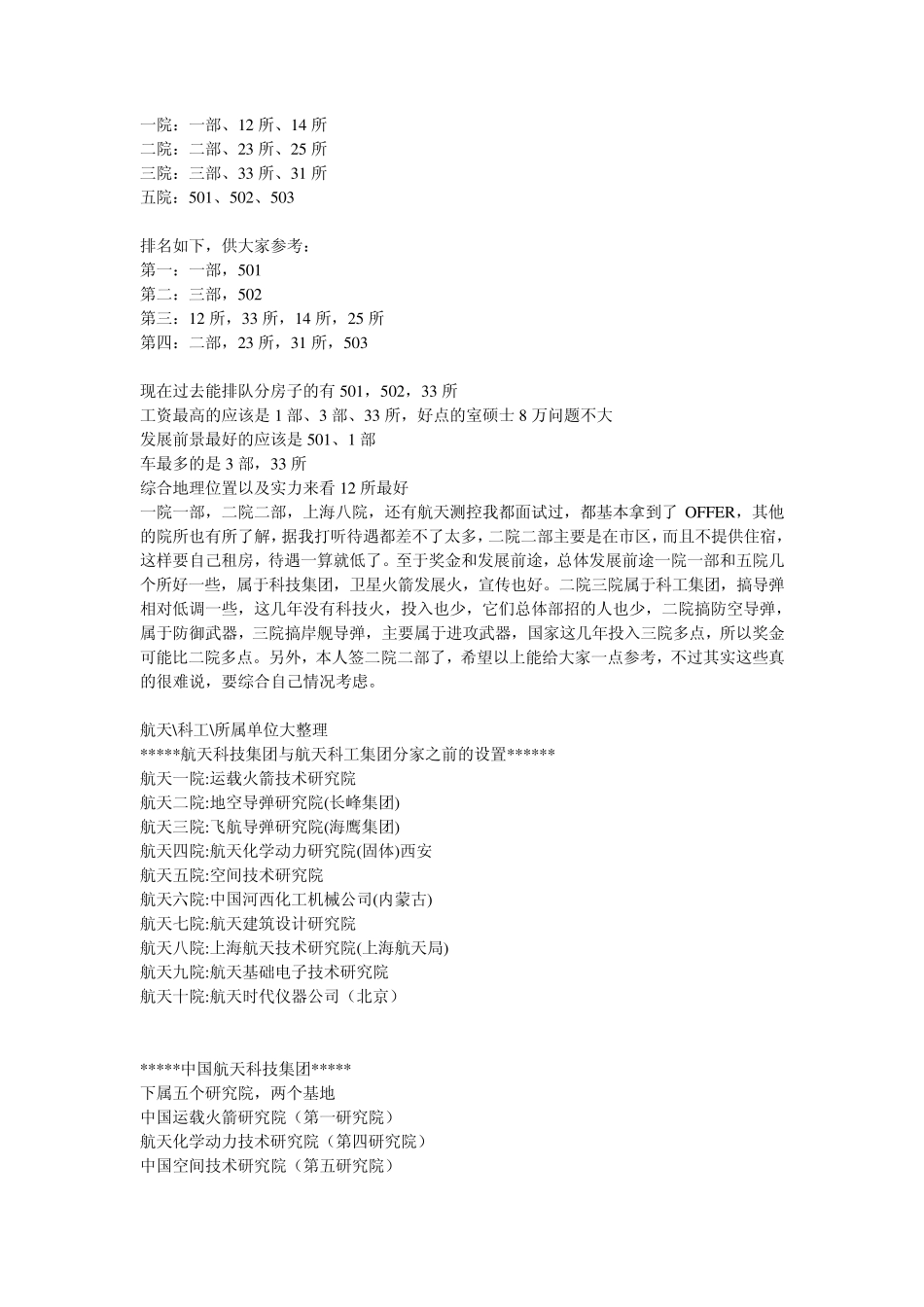 航天里面比较好的一些单位_第1页
