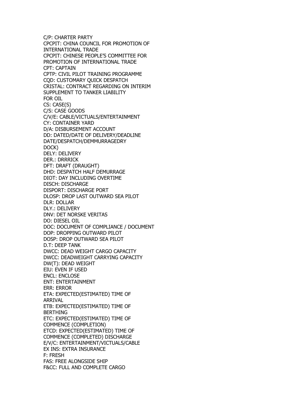 航海专业术语缩写_第3页
