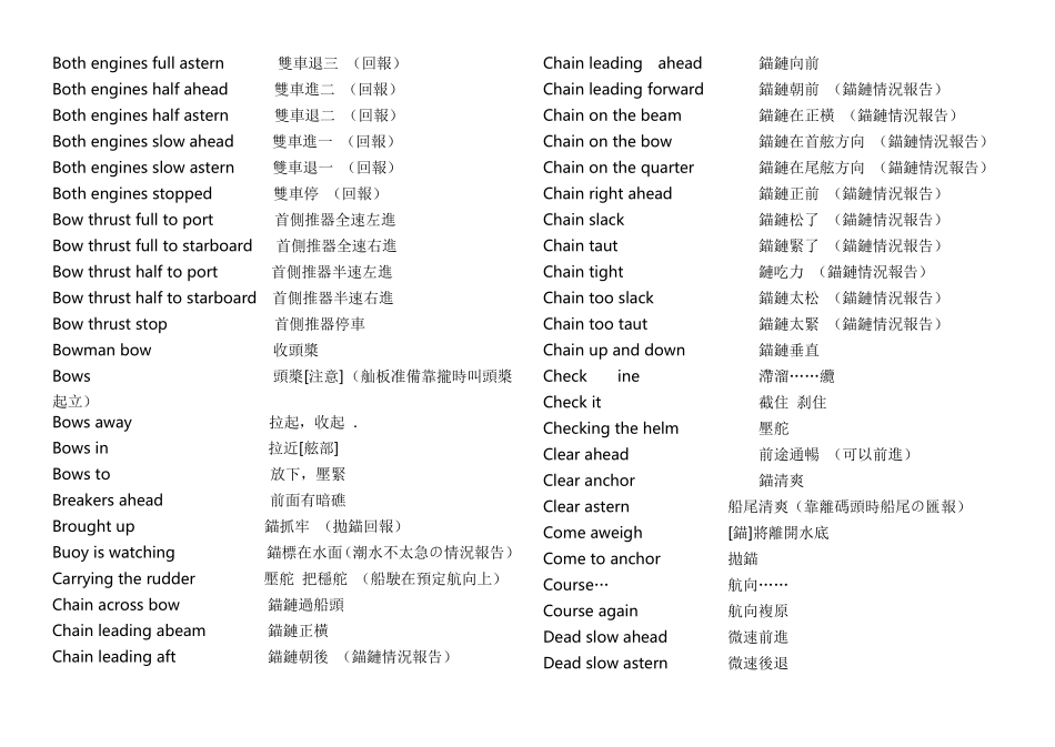 航海常用命令_第3页