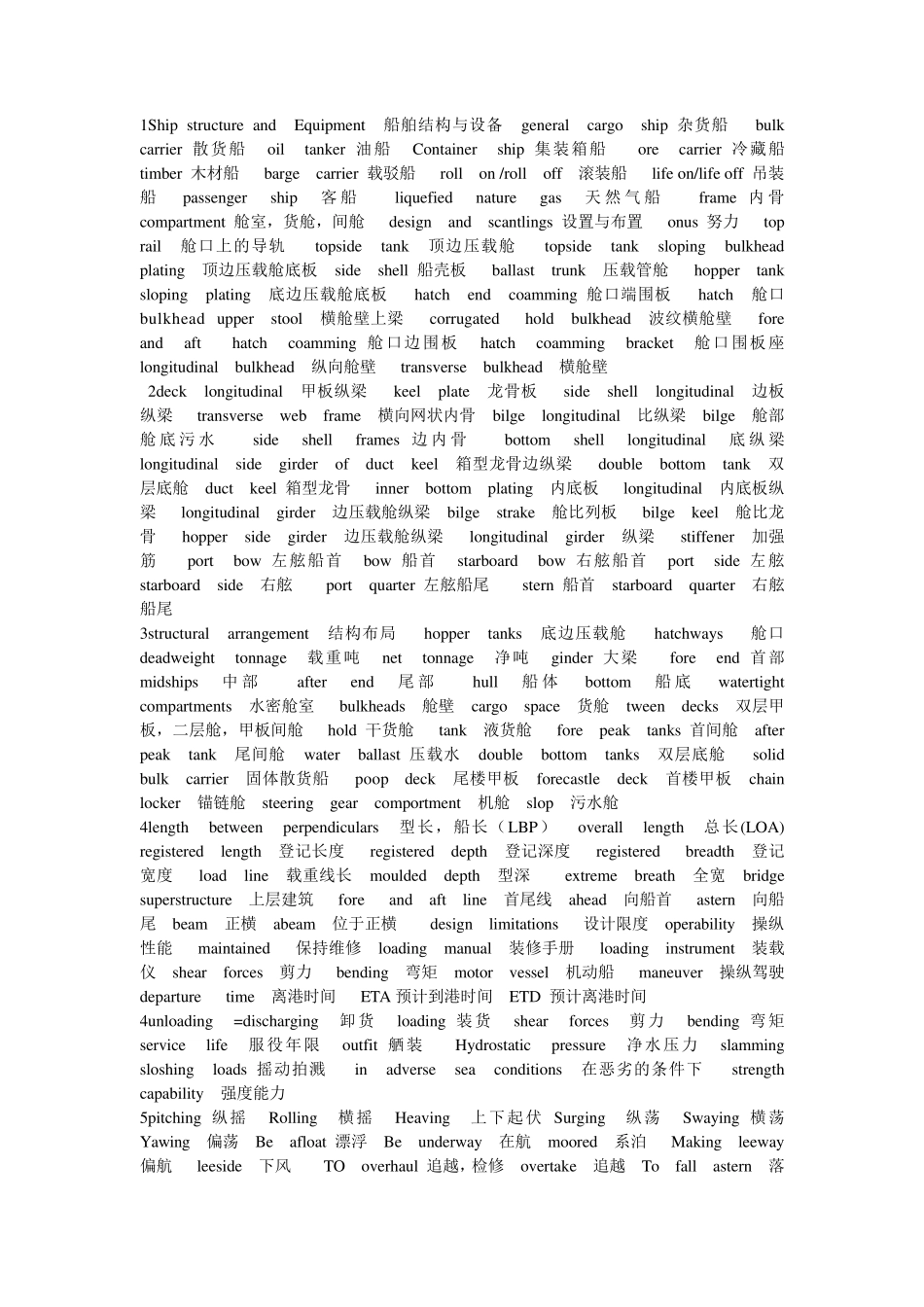 航海英语专业词汇_第1页