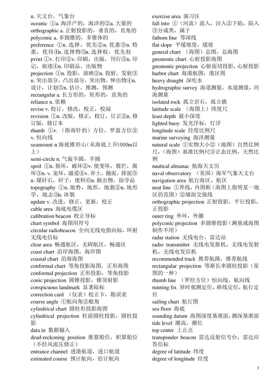 航海英语单词表_第3页