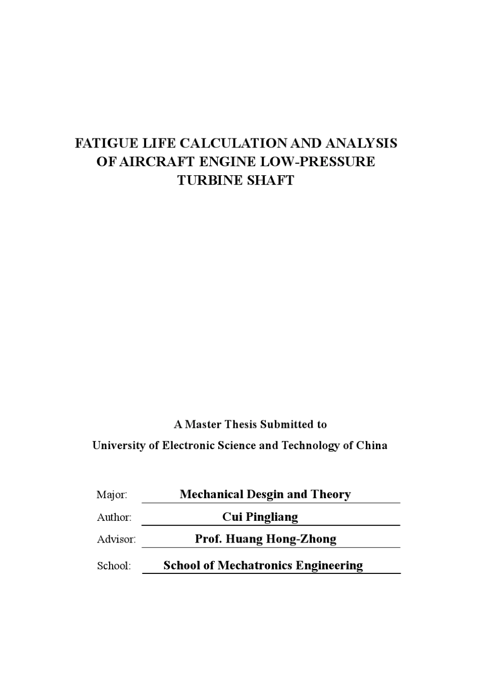 航空发动机低压涡轮轴疲劳寿命计算分析_第3页