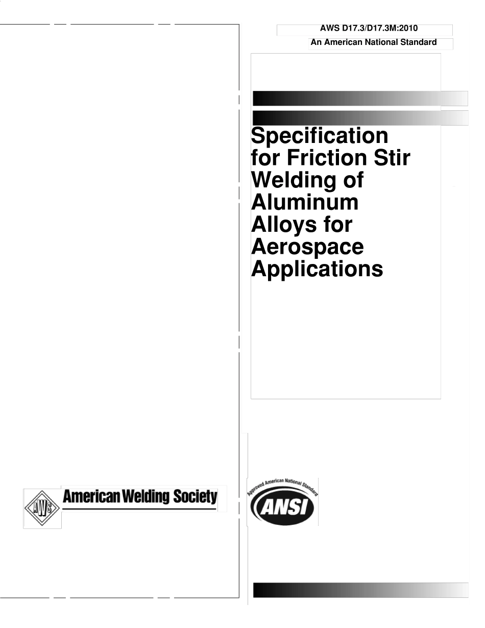 航空航天用铝合金的搅拌摩擦焊接规范英文版_第1页