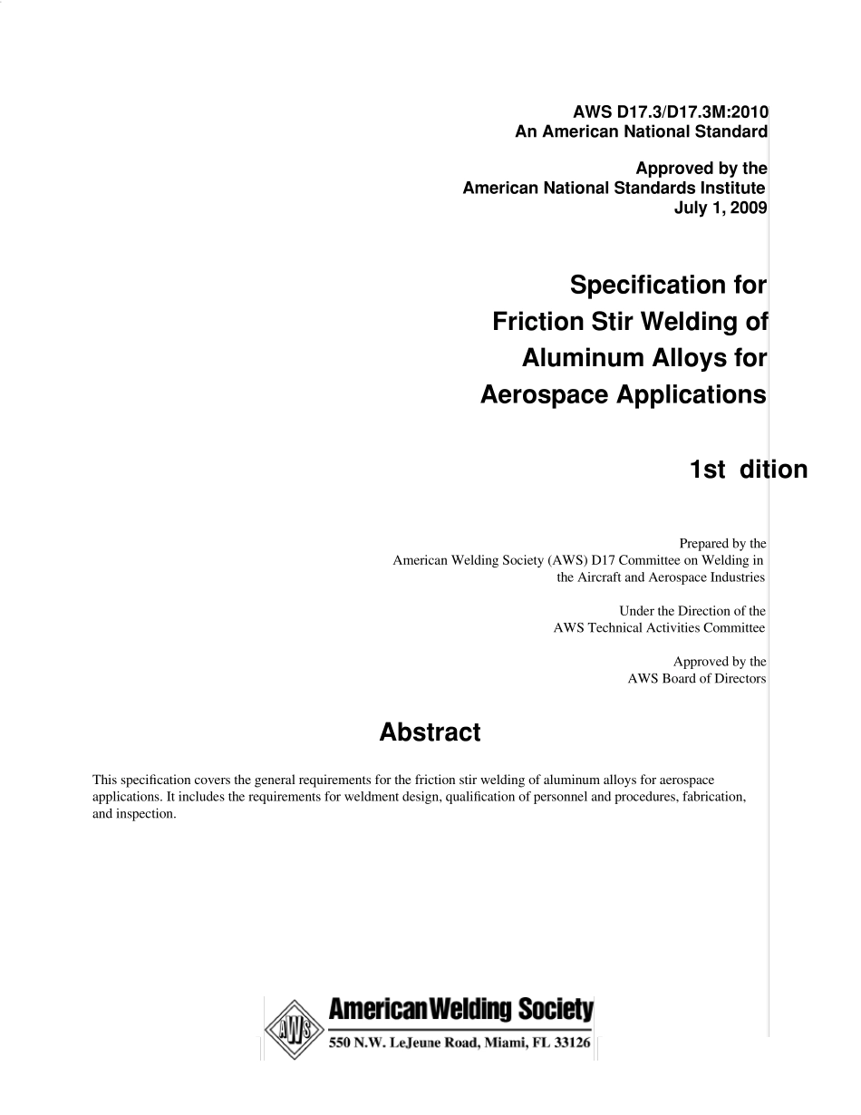 航空航天用铝合金的搅拌摩擦焊接规范英文版_第2页