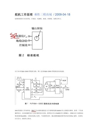 舵机SG90工作原理