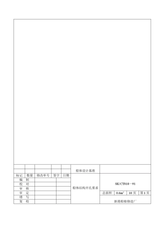 船体结构开孔要求
