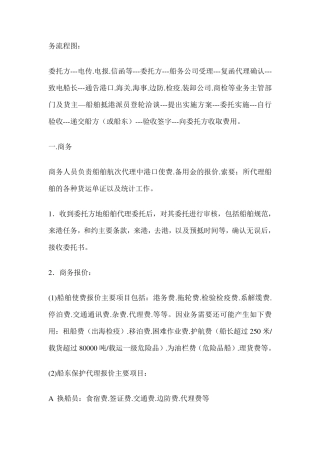 船务业务流程图