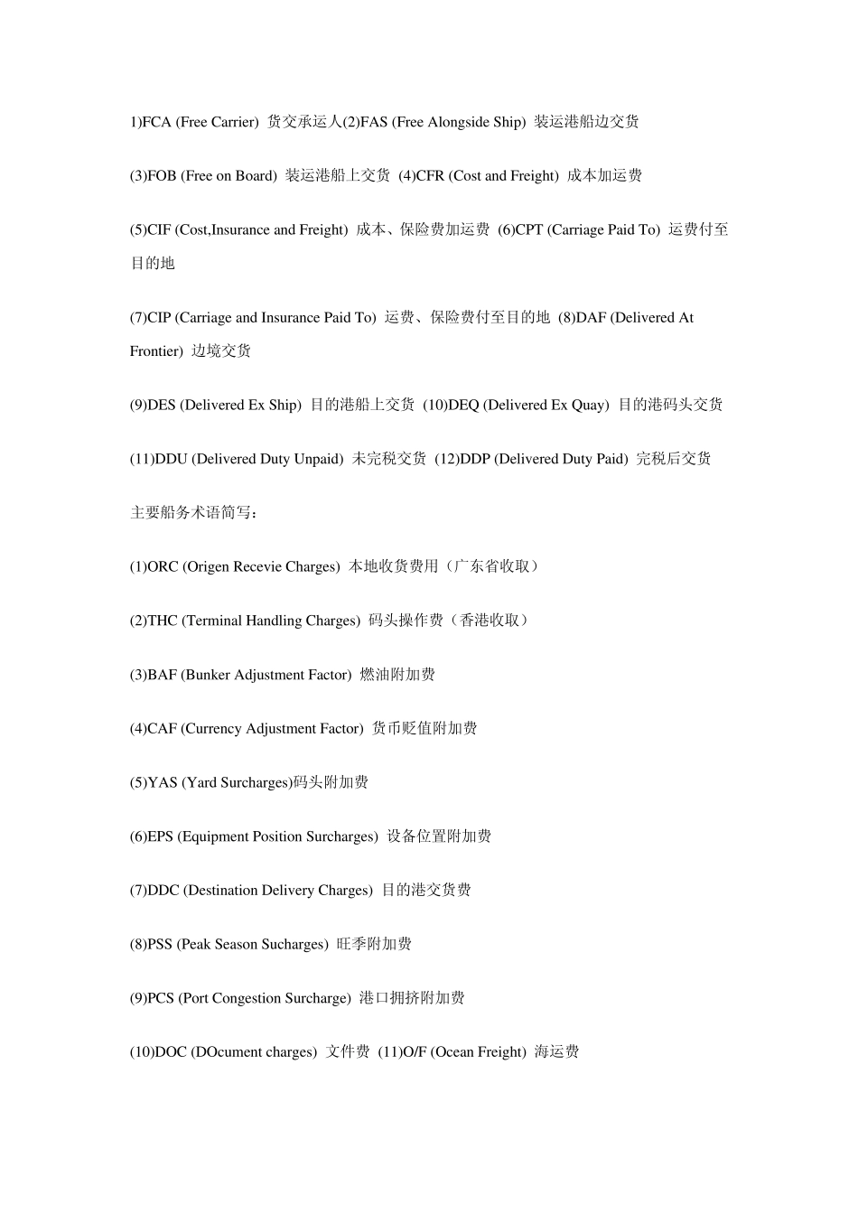 船务术语及简称_第1页