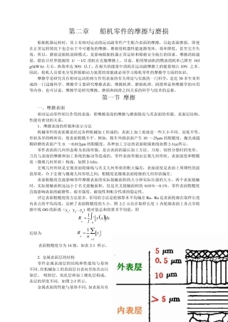 船机零件的摩擦与磨损