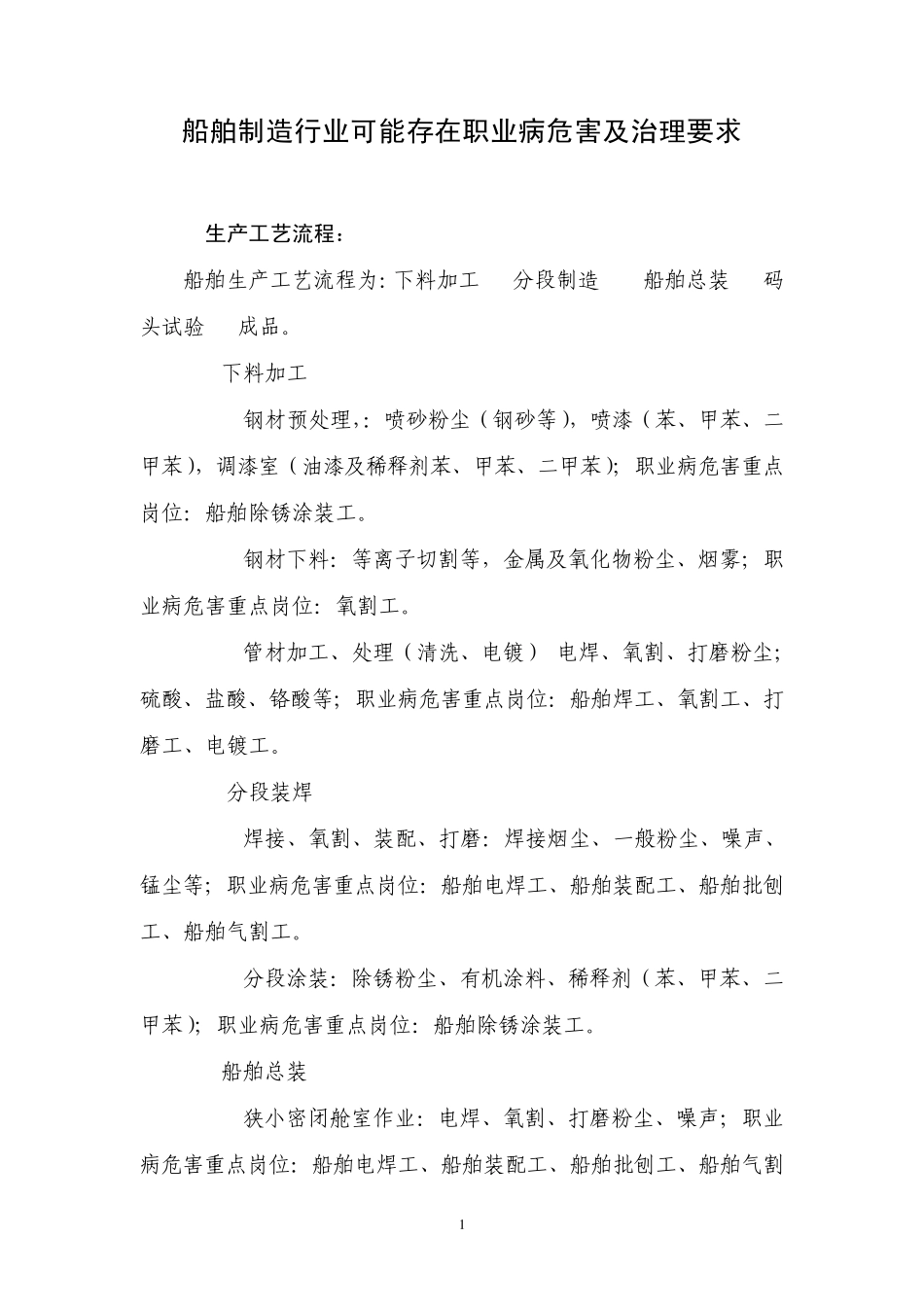 船舶制造行业可能存在职业病危害及治理要求20120520_第1页