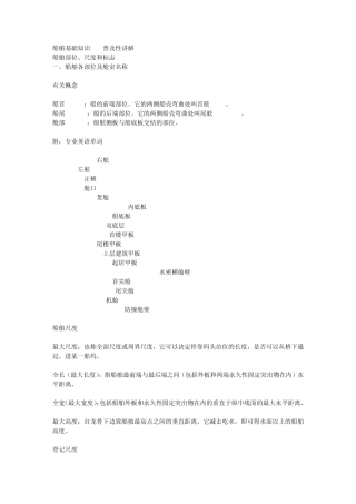 船舶基础知识