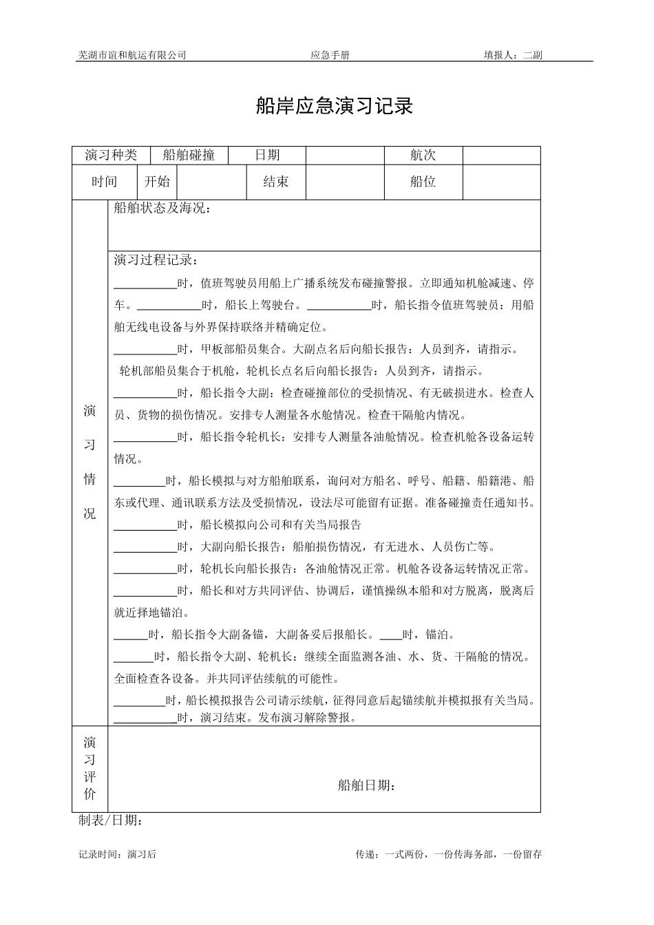 船舶应急演习记录_第3页