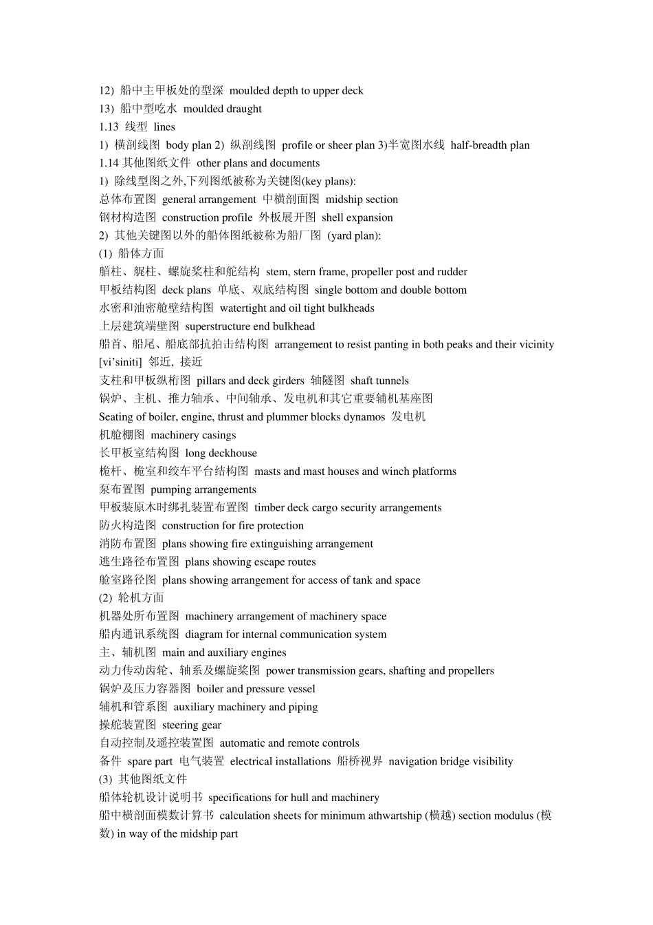 船舶结构部件名称及相关名词_第3页