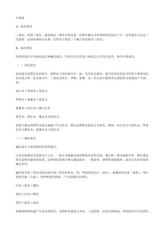 色彩混合原理