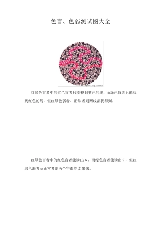 色盲、色弱测试图大全珍藏版