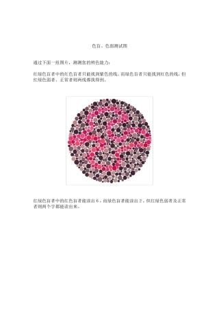 色盲色弱测试图