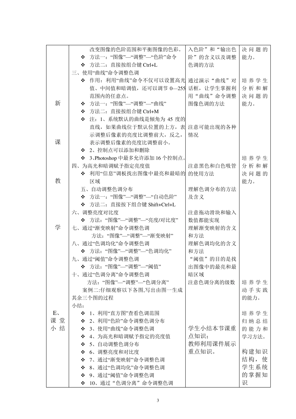 色调与色彩调整教案设计_第3页