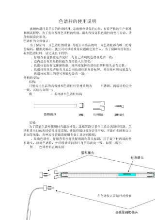 色谱柱的使用说明