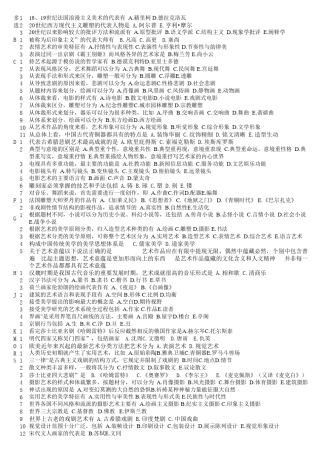 艺术学概论多选