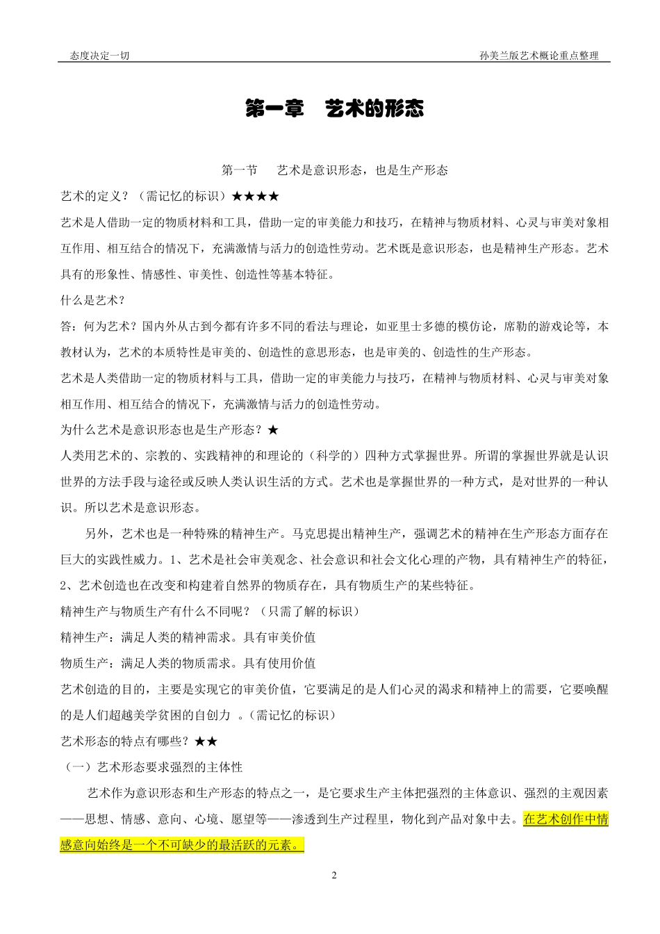 艺术概论重点整理资料_第2页