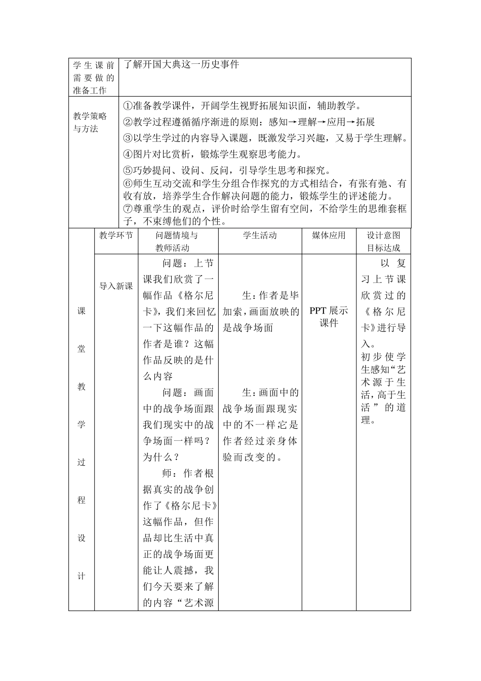 艺术源于生活高于生活教学设计_第2页