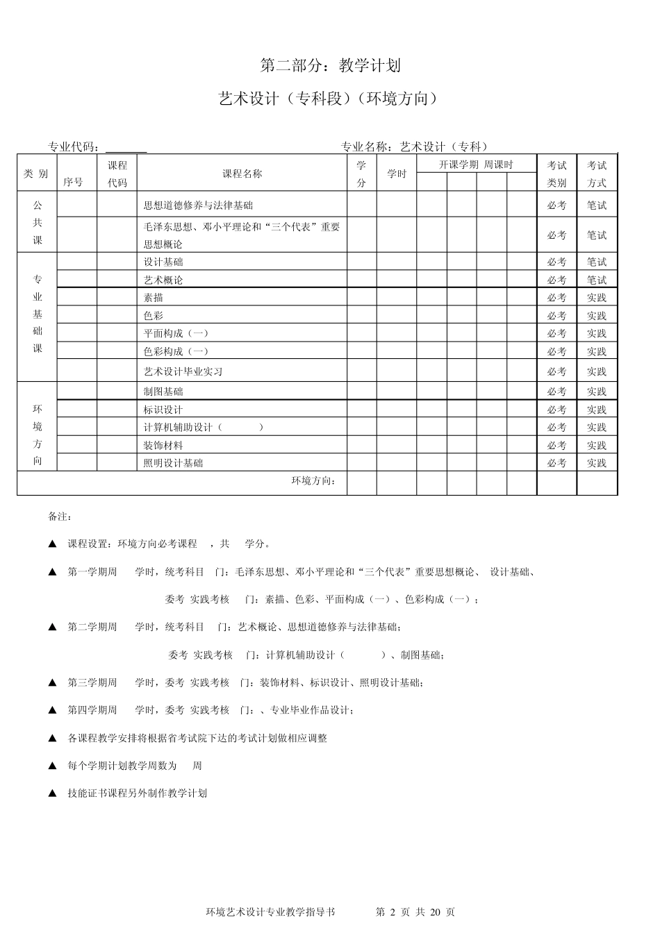艺术设计专业指导书(环境方向)_第2页