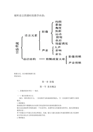 艺考编导视听语言
