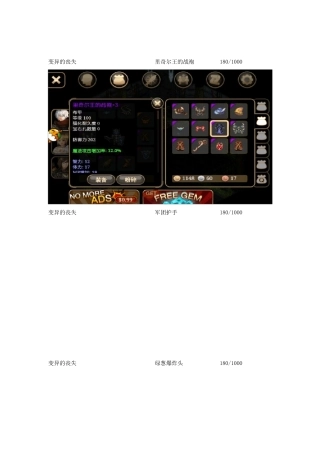 艾诺迪亚4装备一栏表