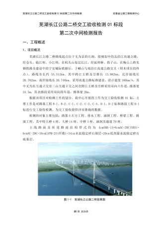 芜湖二桥交工验收检测报告第2次4月7日
