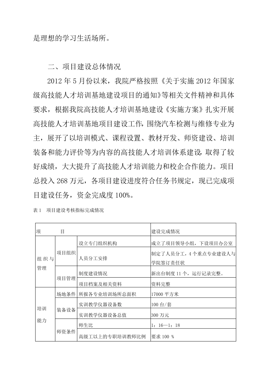 芜湖技师学院高技能人才培训基地项目建设总结报告_第3页