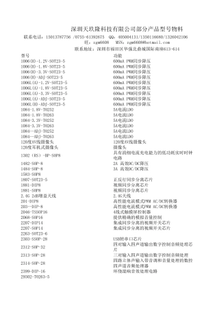 芯片IC功能查询大全