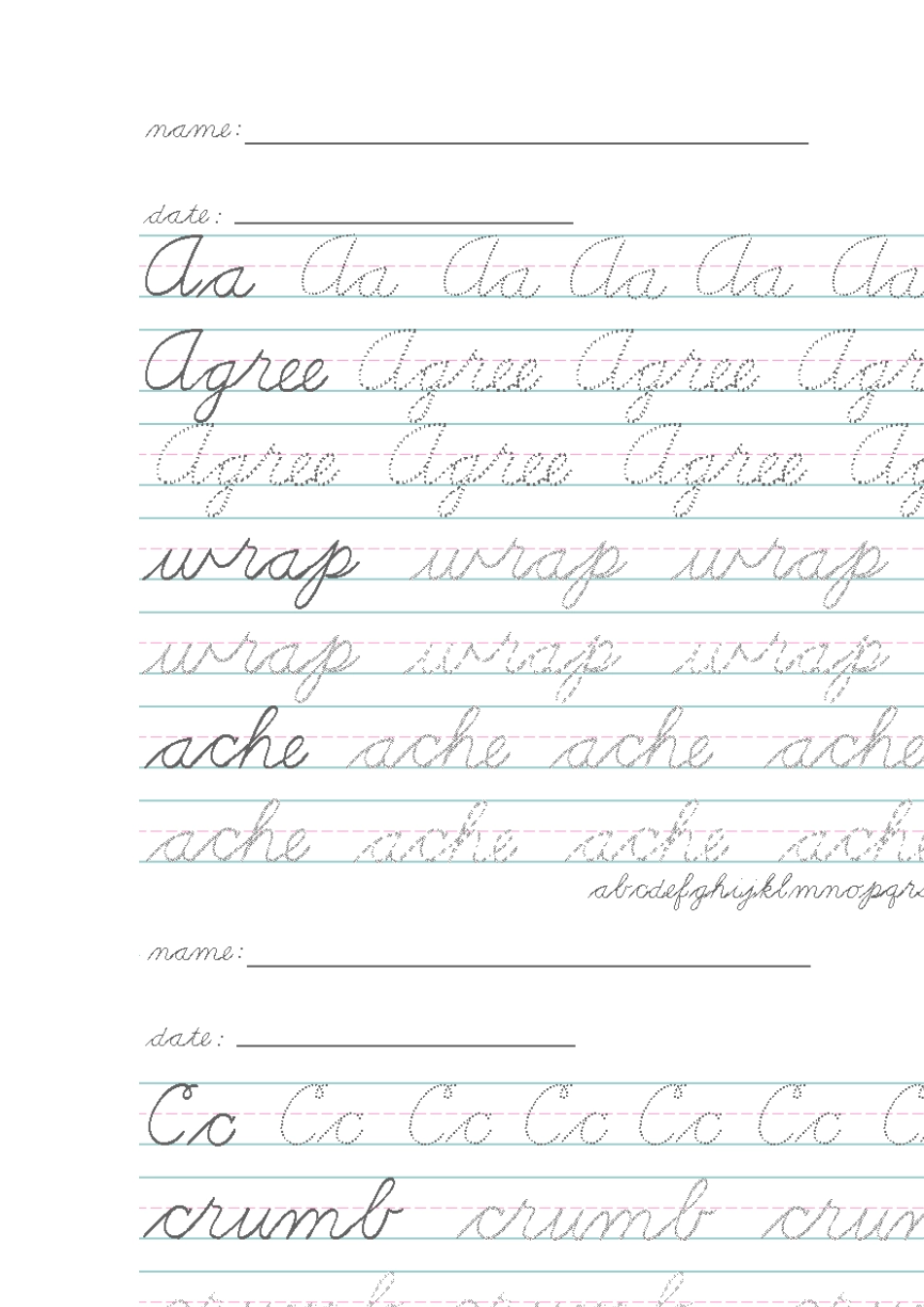 花体英文练习字帖_第2页